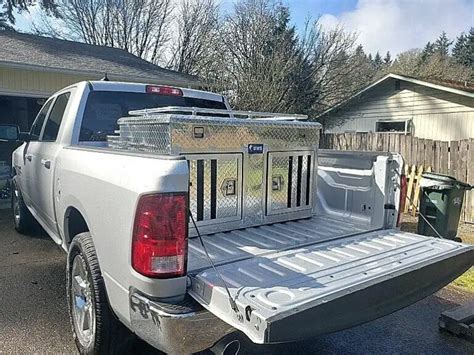 metal dog boxes for trucks|best dog crates for truck bed.